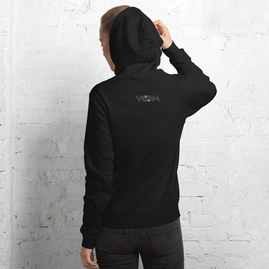 Hoodie Negra VOOM unisex— The Superhuman Code