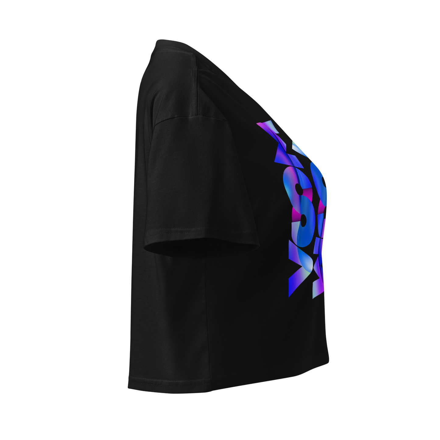 Crop Top Negro de Algodón VOOM — The Axis Code
