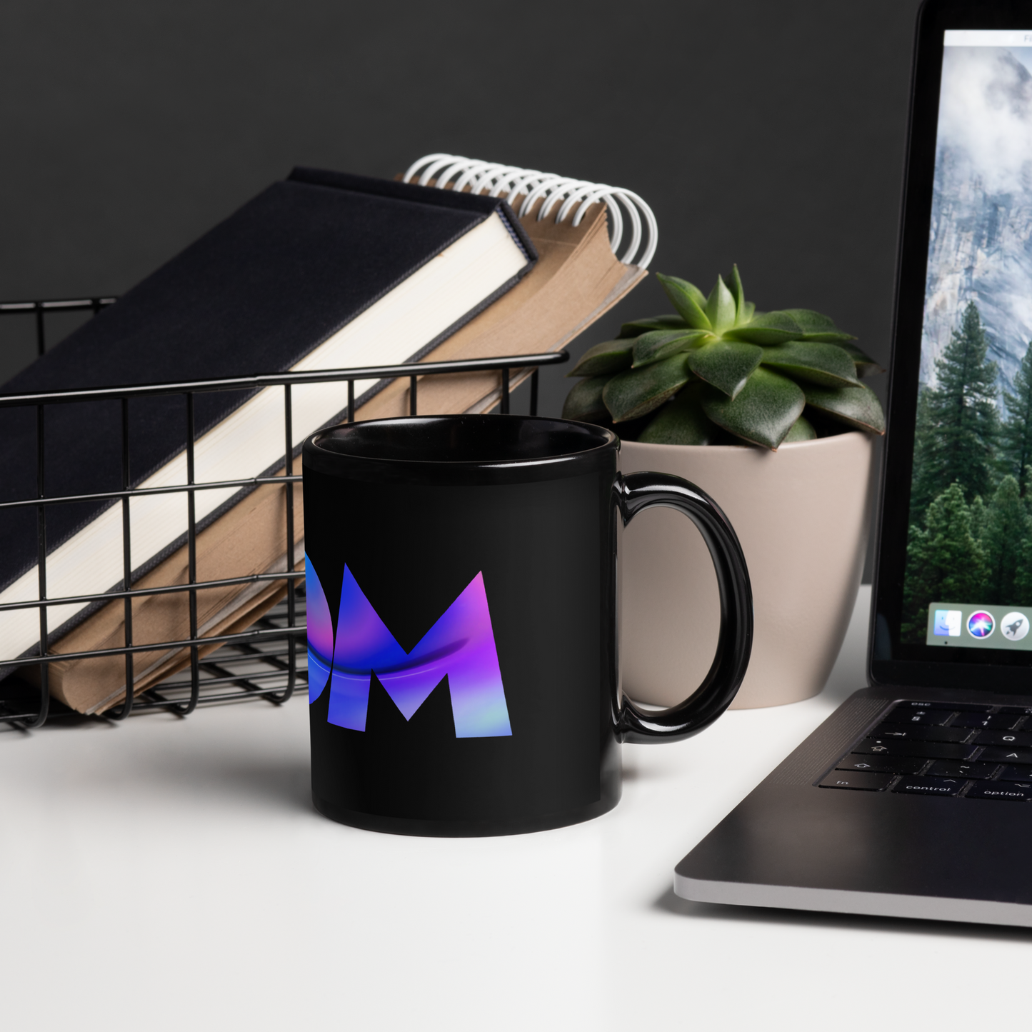 Taza Negra de Cerámica VOOM — The Morning Code