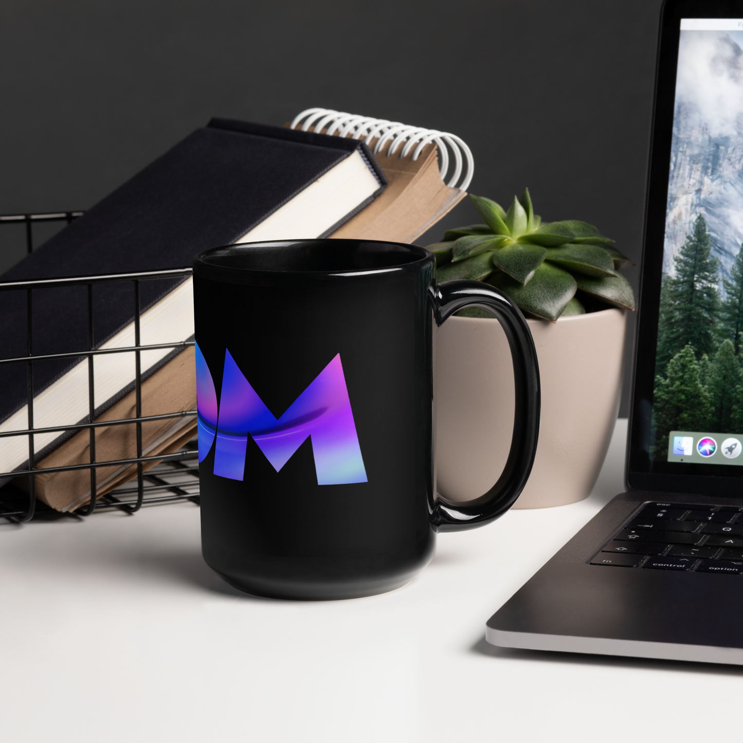 Taza Negra de Cerámica VOOM — The Morning Code