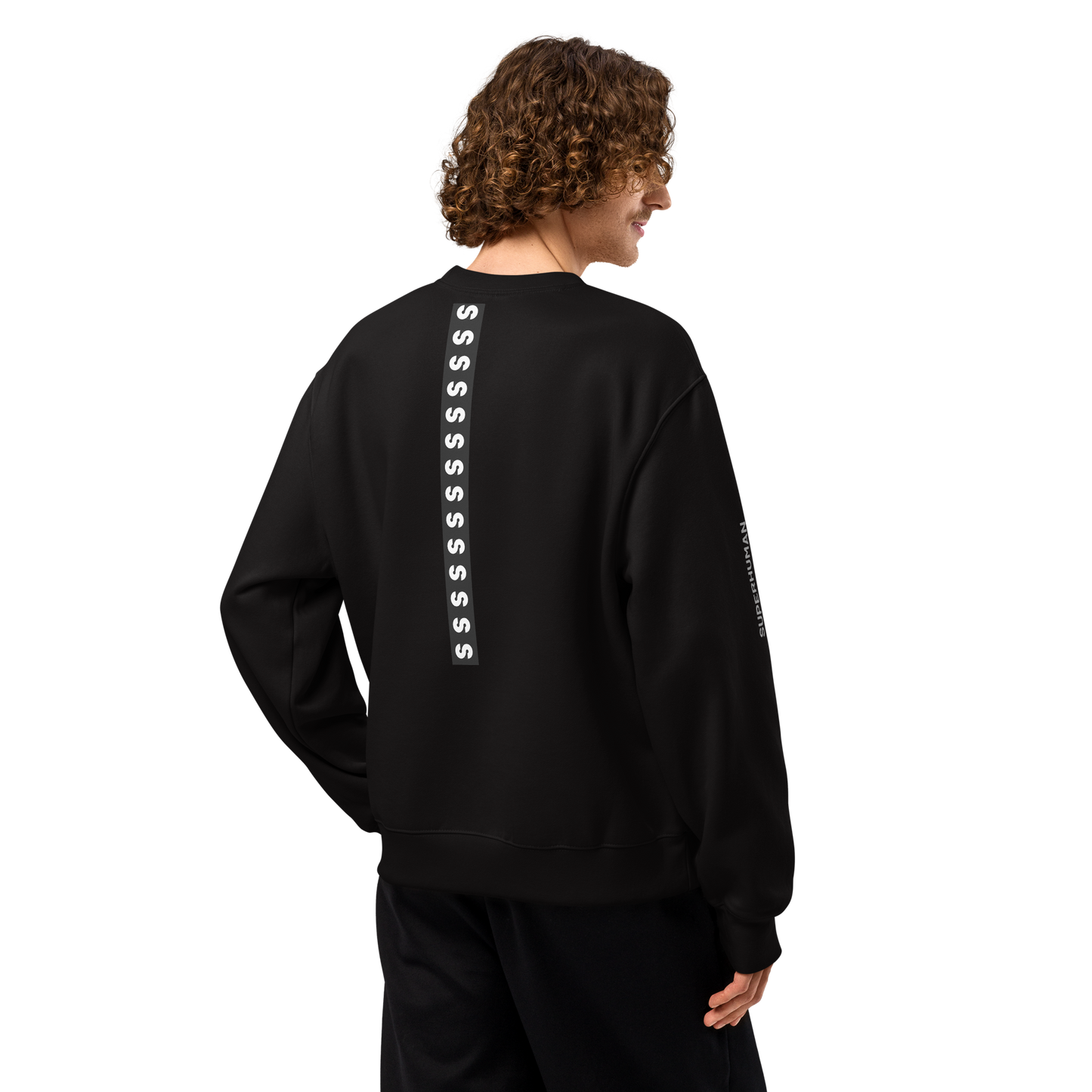 Sudadera Negra Oversize VOOM — The Becoming Code
