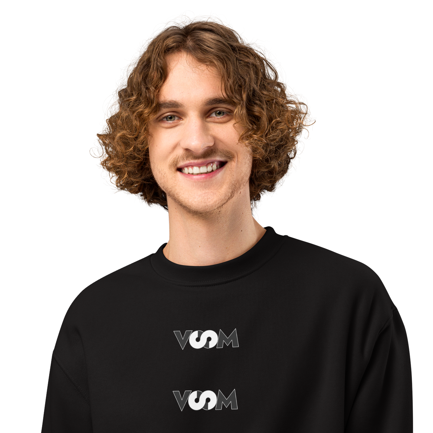 Sudadera Negra Oversize VOOM — The Becoming Code