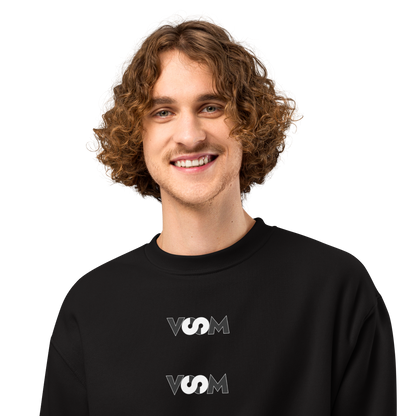 Sudadera Negra Oversize VOOM — The Becoming Code