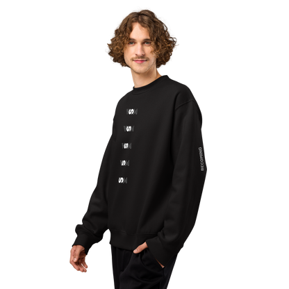 Sudadera Negra Oversize VOOM — The Becoming Code