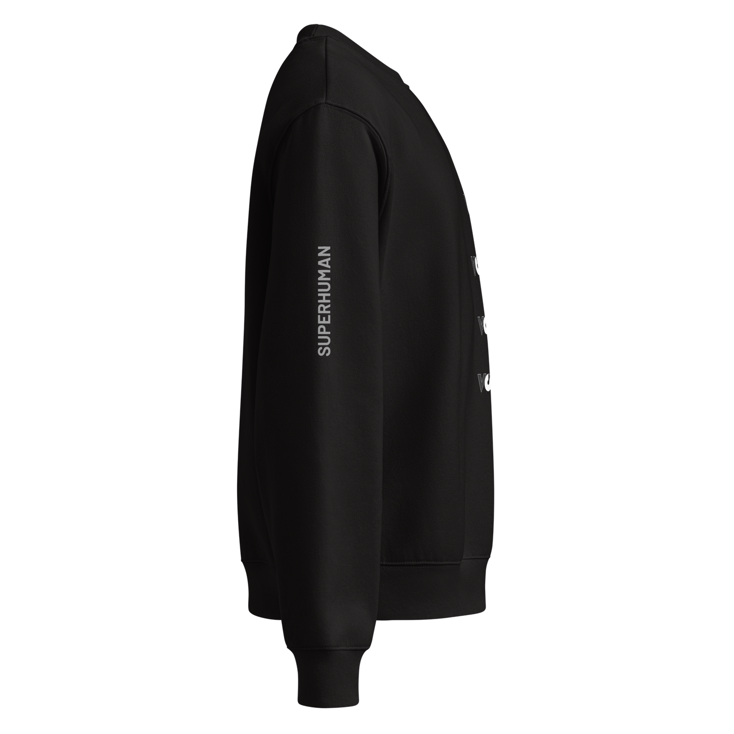 Sudadera Negra Oversize VOOM — The Becoming Code