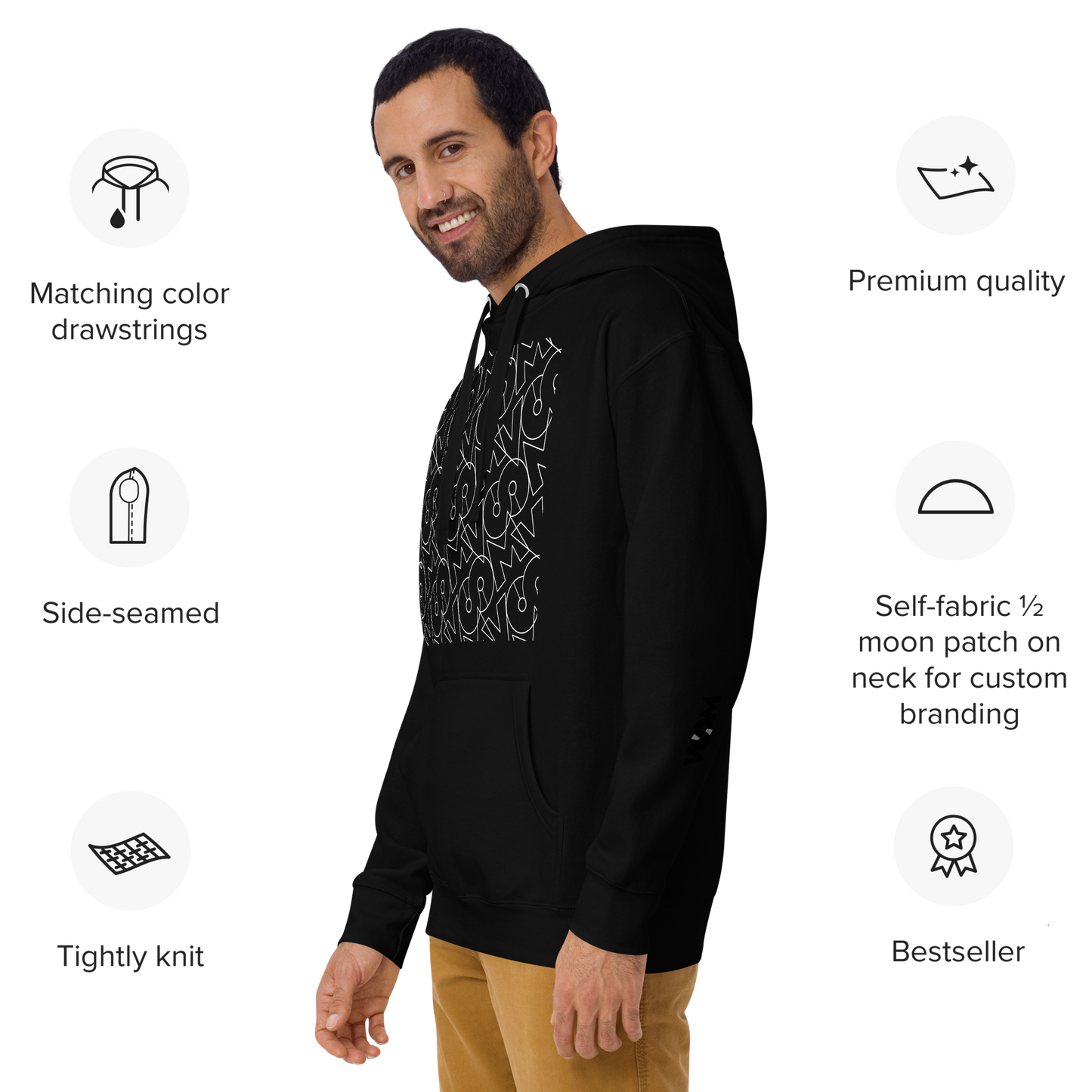 Hoodie Negra VOOM — The Signal Code