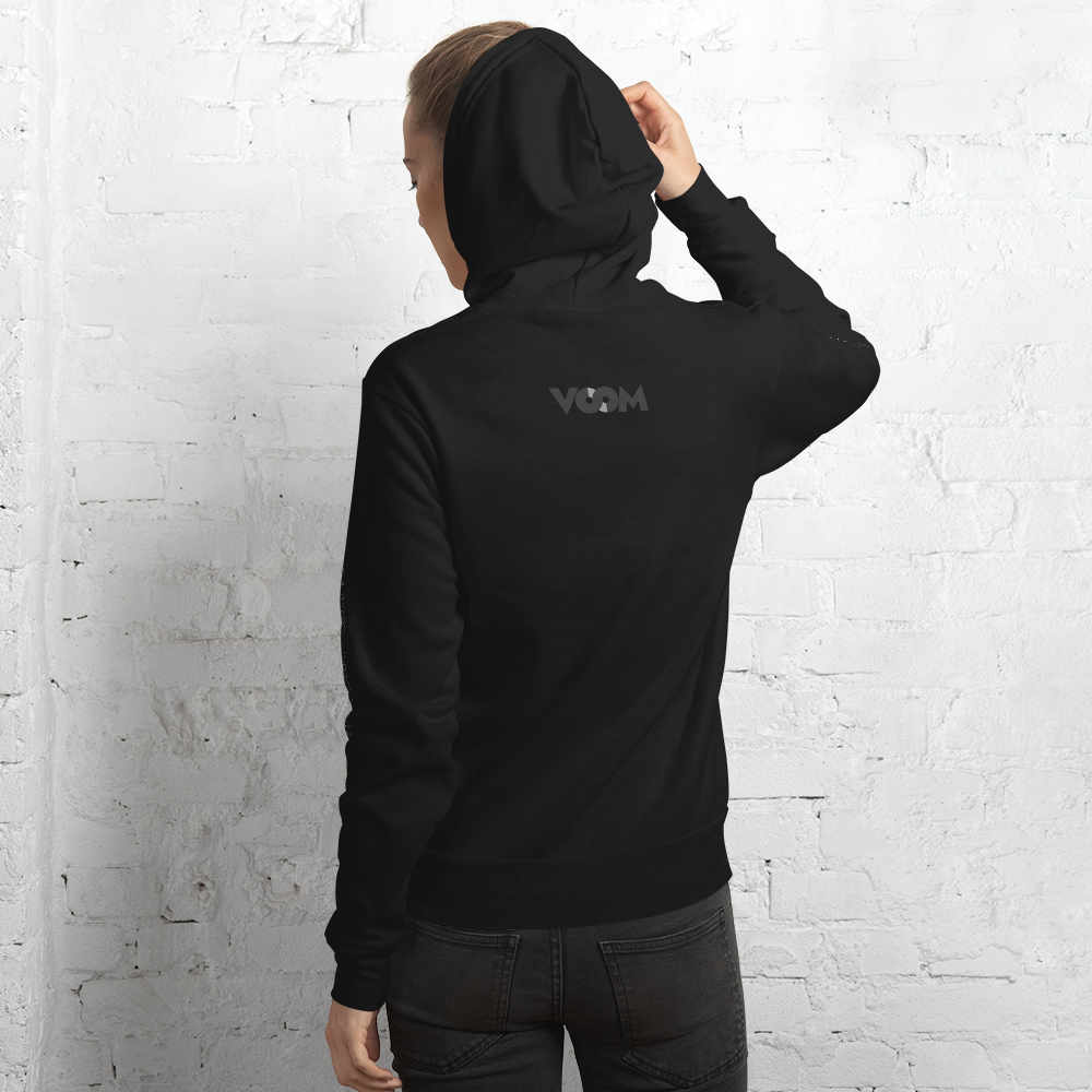 Hoodie Negra VOOM unisex— The Superhuman Code