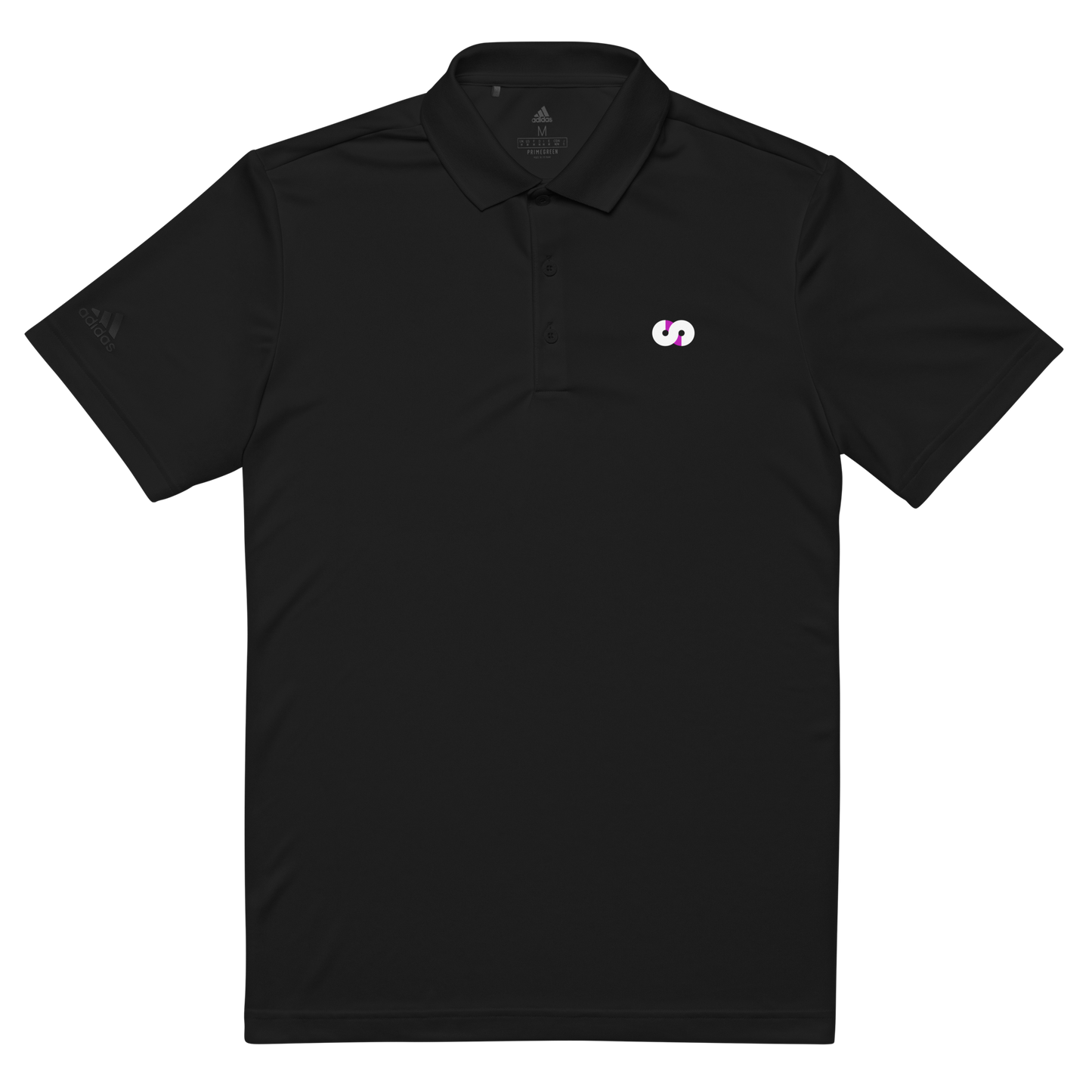 Polo Negro VOOM x adidas — The Discipline Code en corte deportivo y tejido transpirable con logo “S” bordado en el pecho