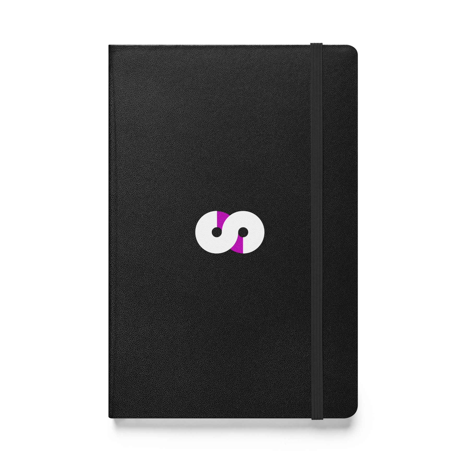 Cuaderno de Tapa Dura VOOM — The Archive Code con cubierta UltraHyde negra, logo central y cierre elástico vertical.