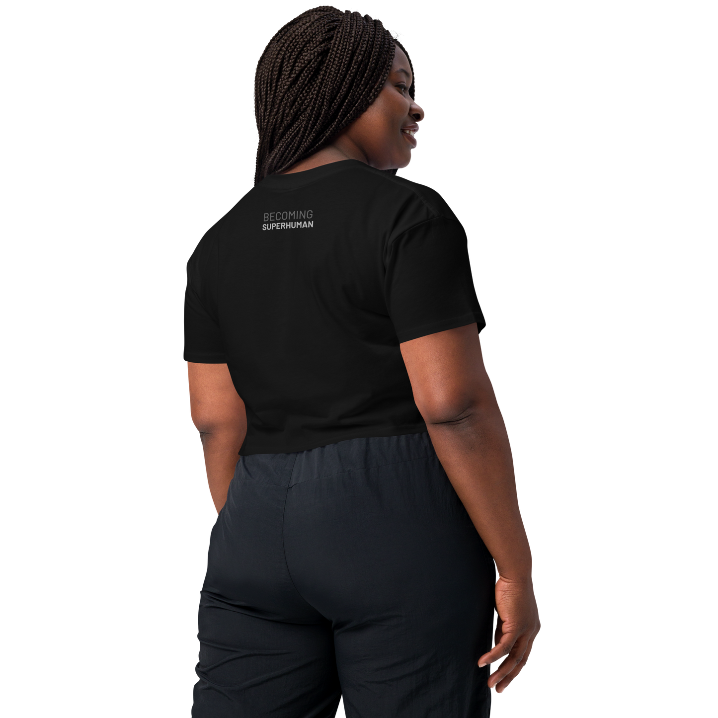 Crop Top Negro de Algodón VOOM — The Axis Code