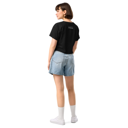 Crop Top Negro de Algodón VOOM — The Axis Code