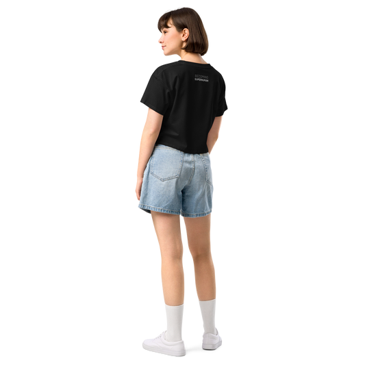 Crop Top Negro de Algodón VOOM — The Axis Code