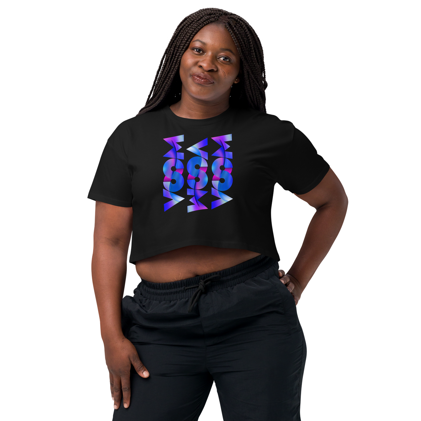 Crop Top Negro de Algodón VOOM — The Axis Code