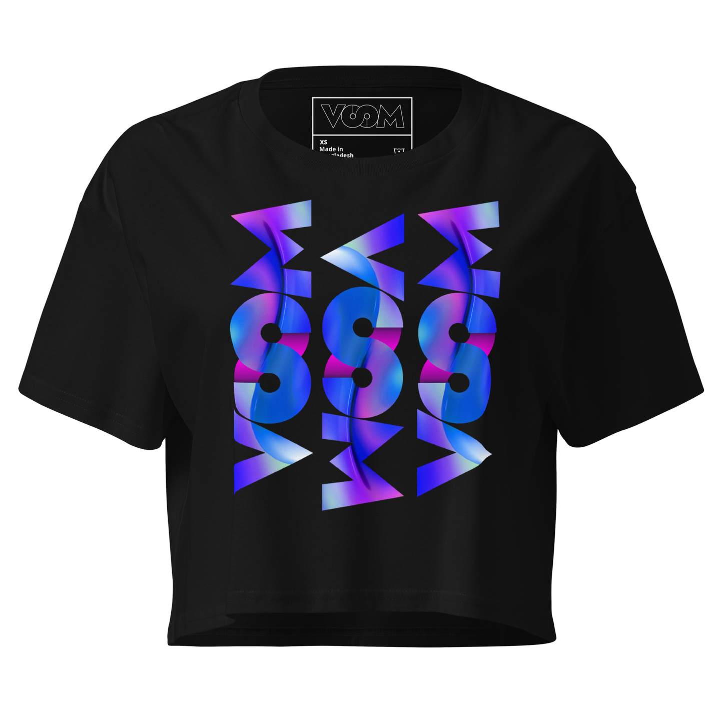 Crop Top Negro de Algodón VOOM — The Axis Code