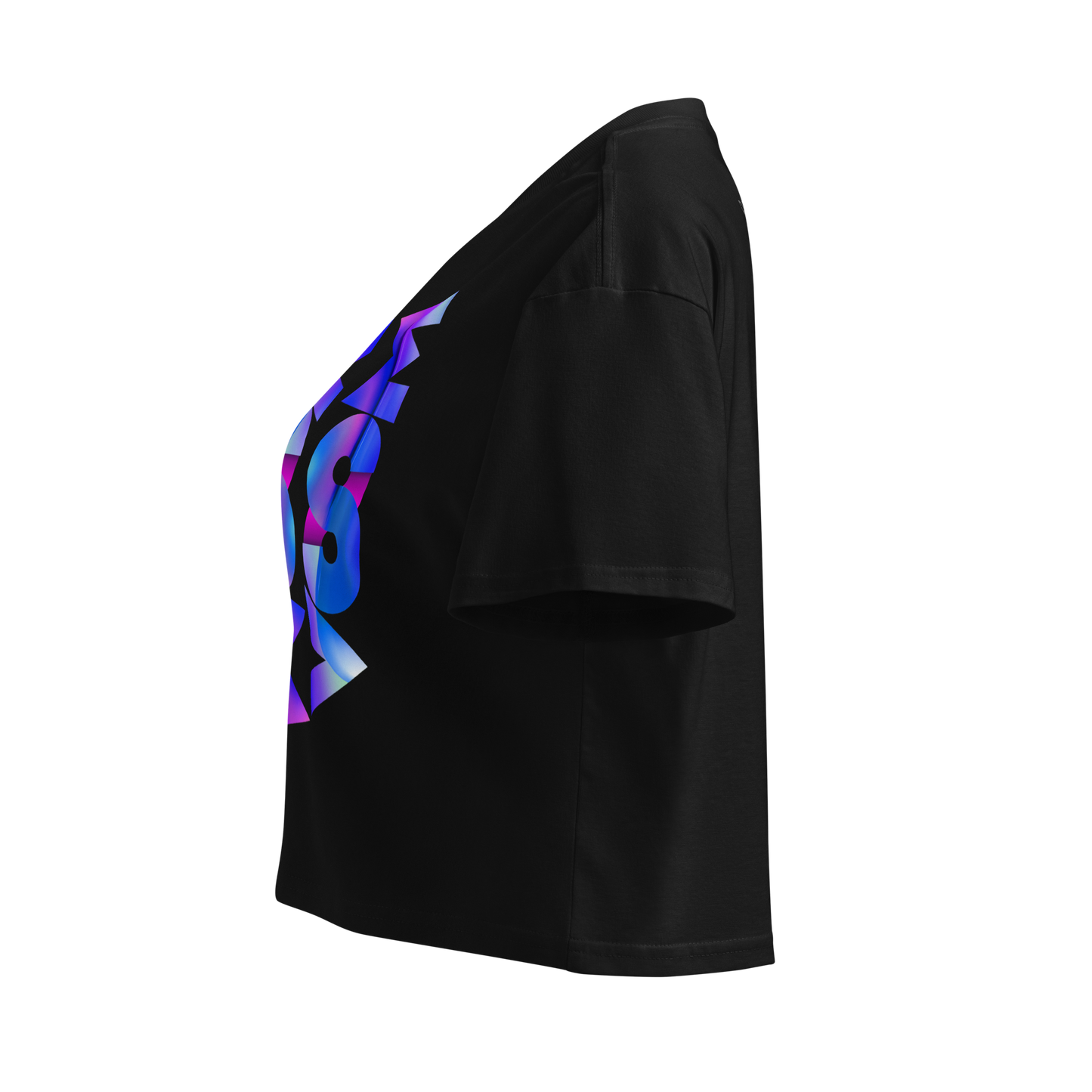 Crop Top Negro de Algodón VOOM — The Axis Code